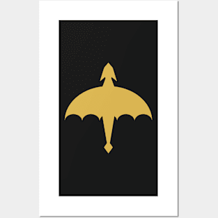 Gold Simple Dragon Design Posters and Art